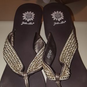 Yellow Box heeled sandals